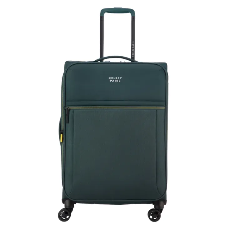Reistrolleys|Reiskoffers>Delsey Brochant 3 Trolley 67 Expandable pine green