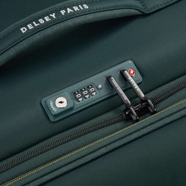 Reistrolleys|Reiskoffers>Delsey Brochant 3 Trolley 67 Expandable pine green