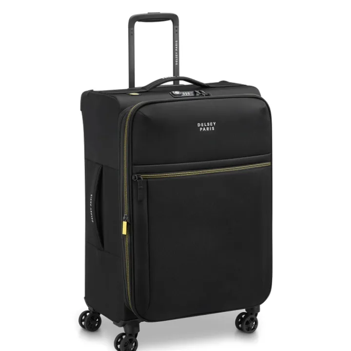 Reistrolleys|Reiskoffers>Delsey Brochant 3 Trolley 67 Expandable black