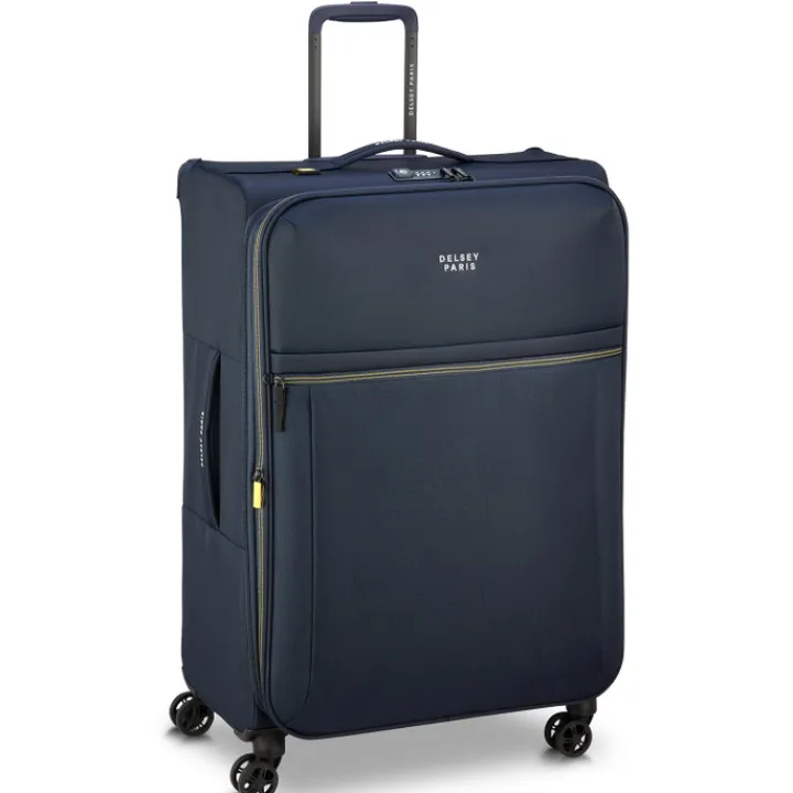 Reistrolleys|Reiskoffers>Delsey Brochant 3 Trolley 78 Expandable navy blue