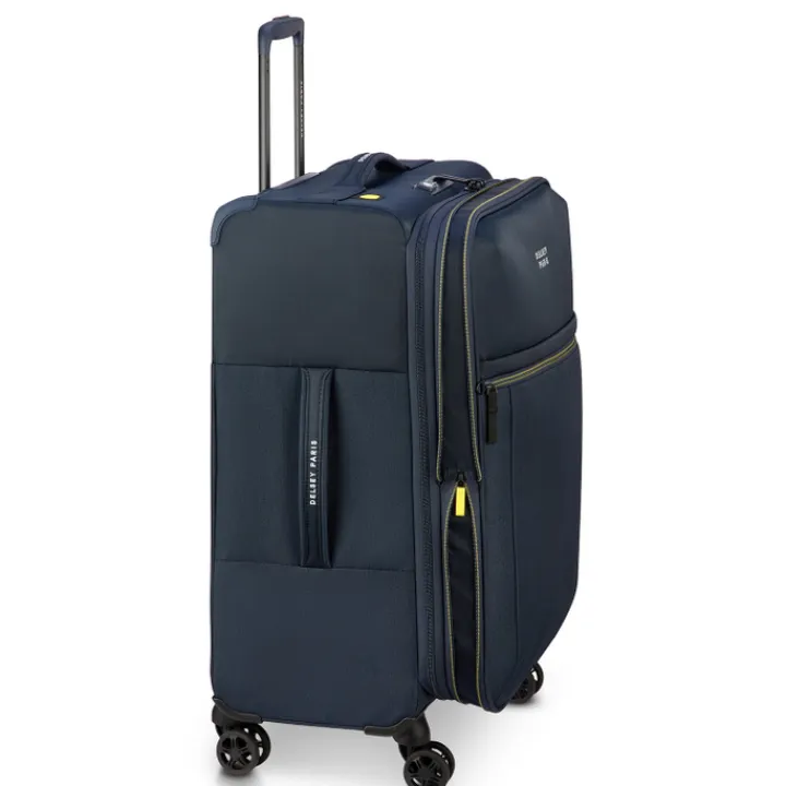 Reistrolleys|Reiskoffers>Delsey Brochant 3 Trolley 67 Expandable navy blue