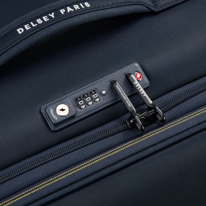 Reistrolleys|Reiskoffers>Delsey Brochant 3 Trolley 67 Expandable navy blue