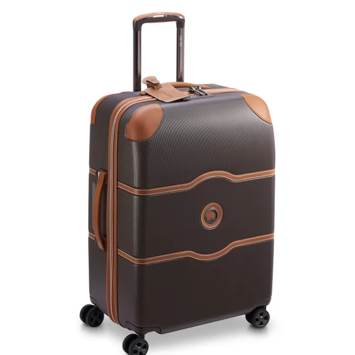 Reistrolleys|Reiskoffers>Delsey Chatelet Air 2.0 4 Wheel Medium Trolley 66 marron