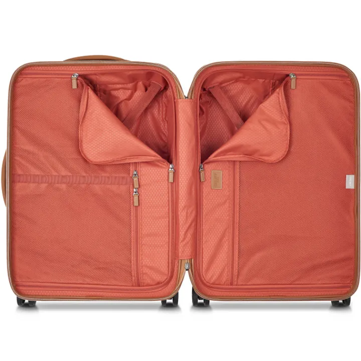 Reistrolleys|Reiskoffers>Delsey Chatelet Air 2.0 4 Wheel Medium Trolley 66 marron