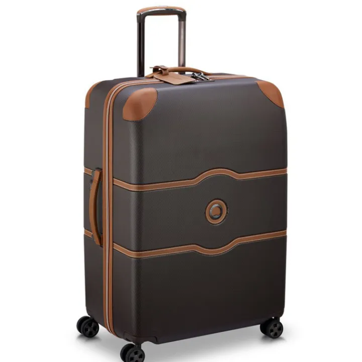 Reistrolleys|Reiskoffers>Delsey Chatelet Air 2.0 4 Wheel Large Trolley 76 marron