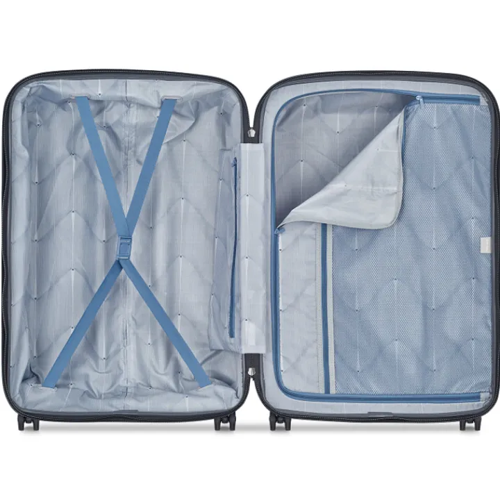 Reistrolleys|Reiskoffers>Delsey Freestyle 4 Wheel Trolley 76 graphite