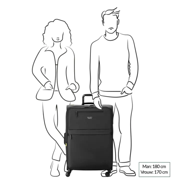 Reistrolleys|Reiskoffers>Delsey Maubert 2.0 Trolley 79 Expandable navy blue