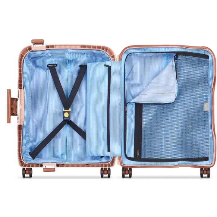 Transavia Trolleys|Ryanair Trolleys>Delsey Moncey 4 Wheel Slim Cabin Trolley 55/40 pink