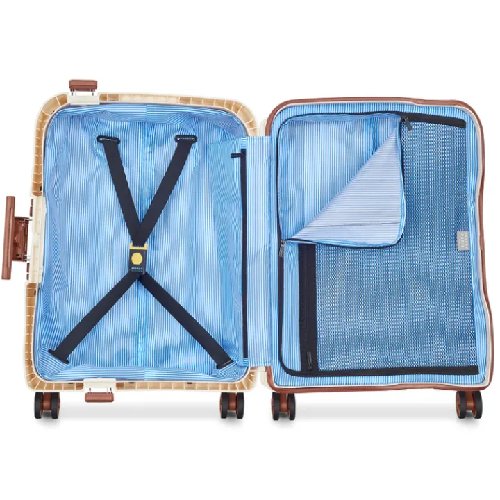 Transavia Trolleys|Ryanair Trolleys>Delsey Moncey 4 Wheel Slim Cabin Trolley 55/40 angora white