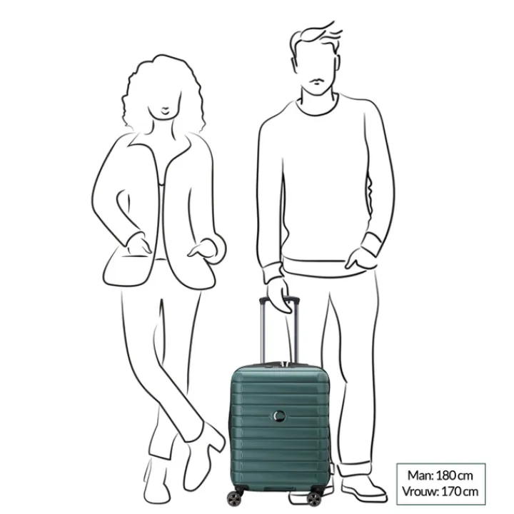Transavia Trolleys|Ryanair Trolleys>Delsey Shadow 5.0 Cabin Trolley 55/40 blue