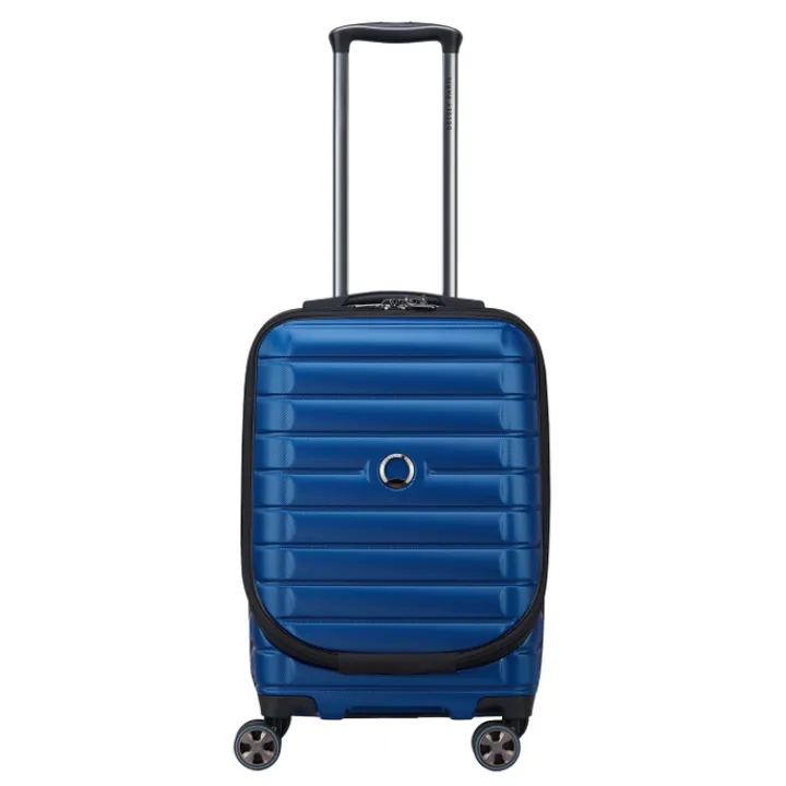 Handbagage Trolleys|Reistrolleys>Delsey Shadow 5.0 Cabin Trolley Front Pocket 55 Expandable blue
