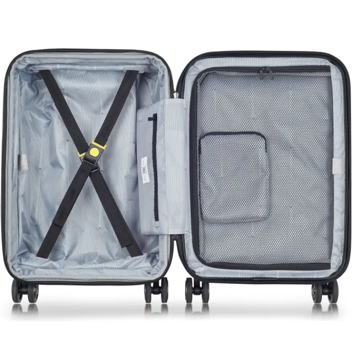 Handbagage Trolleys|Reistrolleys>Delsey Shadow 5.0 Cabin Trolley Front Pocket 55 Expandable blue