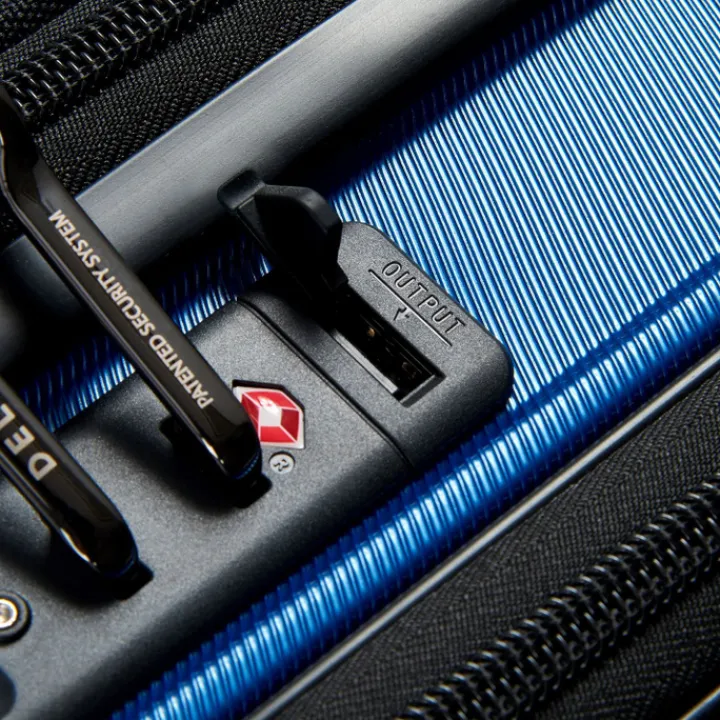 Handbagage Trolleys|Reistrolleys>Delsey Shadow 5.0 Cabin Trolley Front Pocket 55 Expandable blue