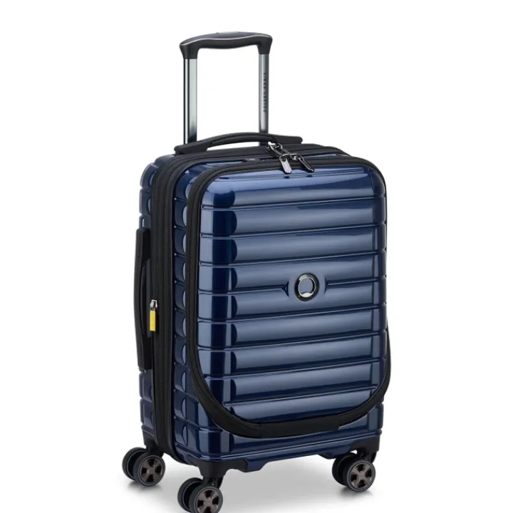 Handbagage Trolleys|Reistrolleys>Delsey Shadow 5.0 Cabin Trolley Front Pocket 55 Expandable blue