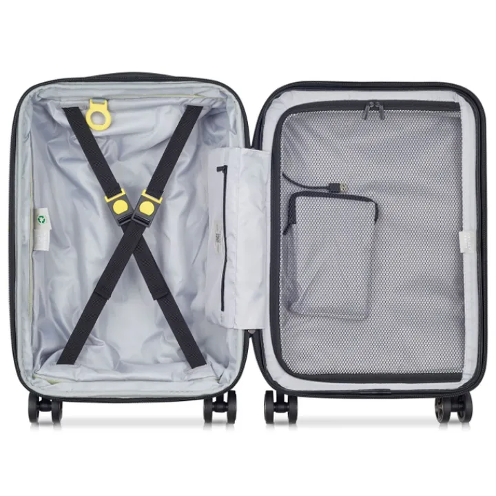 Handbagage Trolleys|Reistrolleys>Delsey Shadow 5.0 Cabin Trolley Front Pocket 55 Expandable blue