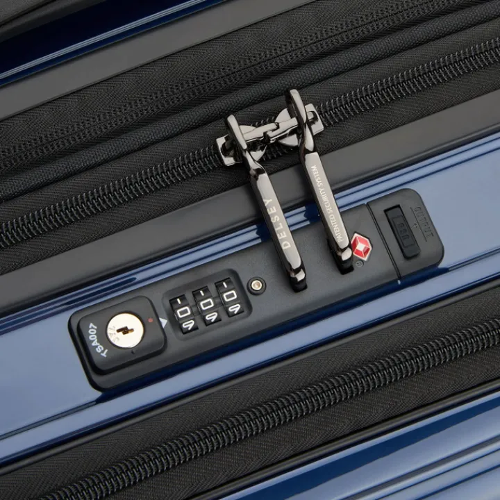 Handbagage Trolleys|Reistrolleys>Delsey Shadow 5.0 Cabin Trolley Front Pocket 55 Expandable blue