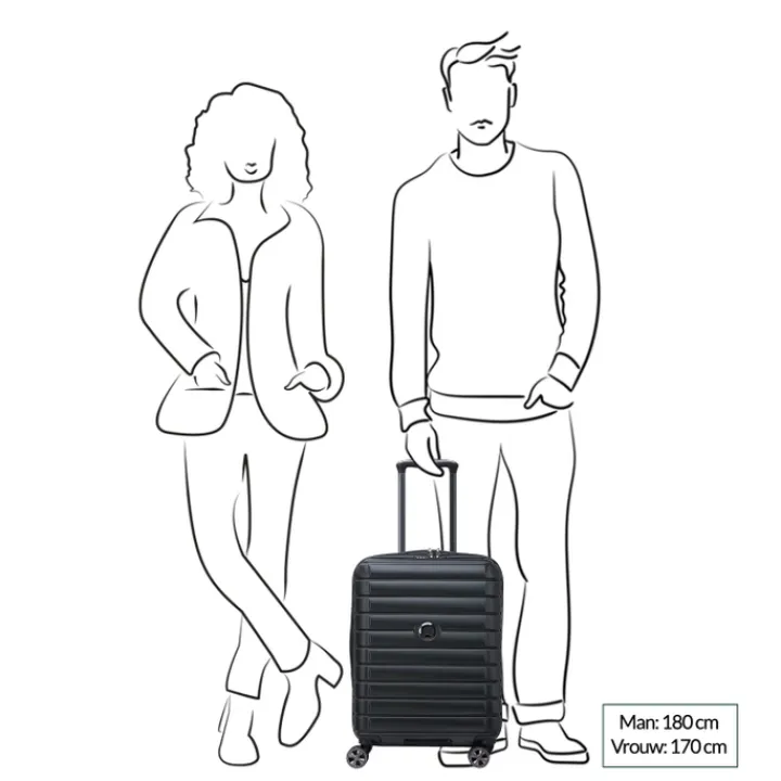 Transavia Trolleys|Ryanair Trolleys>Delsey Shadow 5.0 Cabin Trolley 55/40 black