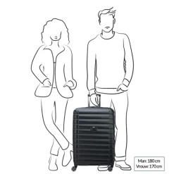 Reistrolleys|Reiskoffers>Delsey Shadow 5.0 Trolley 75 Expandable black