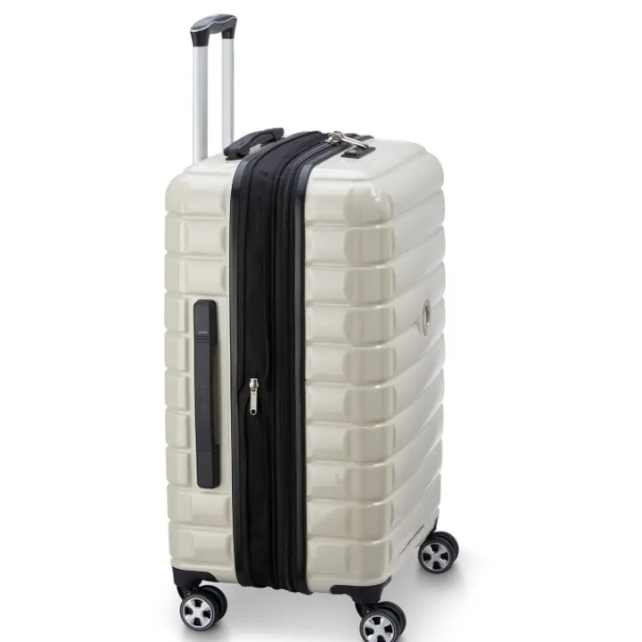 Reistrolleys|Reiskoffers>Delsey Shadow 5.0 Trolley 66 Expandable ivory
