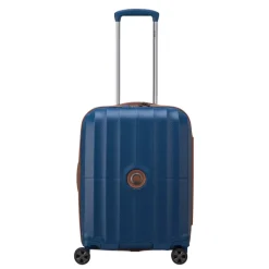 Transavia Trolleys|Ryanair Trolleys>Delsey St Tropez 4 Double Wheels Slim Cabin Trolley 55 navy