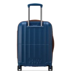 Transavia Trolleys|Ryanair Trolleys>Delsey St Tropez 4 Double Wheels Slim Cabin Trolley 55 navy