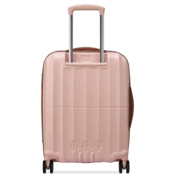 Transavia Trolleys|Ryanair Trolleys>Delsey St Tropez 4 Double Wheels Slim Cabin Trolley 55 pink