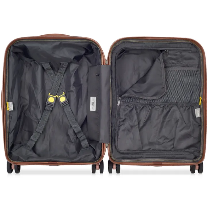 Transavia Trolleys|Ryanair Trolleys>Delsey St Tropez 4 Double Wheels Slim Cabin Trolley 55 pink