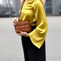 Schoudertassen|Crossbody>DIMAGINI Isla Padded Camerabag cognac