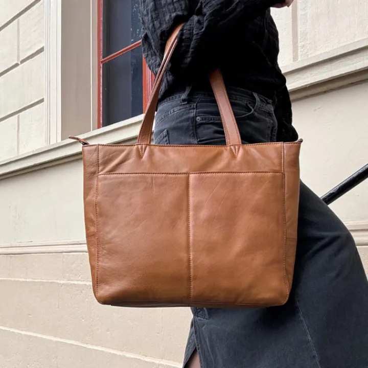 Schoudertassen|Handtassen>DIMAGINI Juna Workbag 15.6" cognac