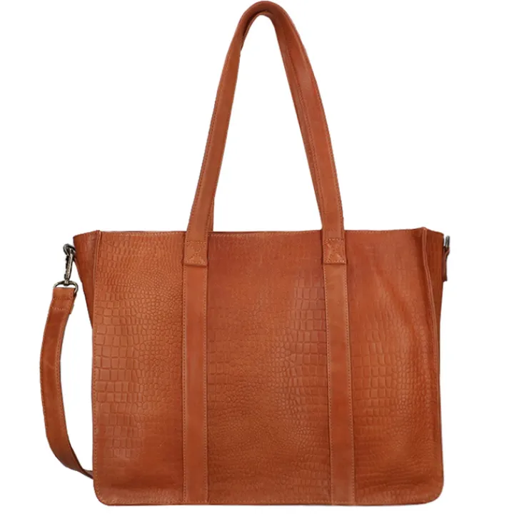 Schoudertassen|Handtassen>DIMAGINI Lana Croco Workbag 15.6" cognac