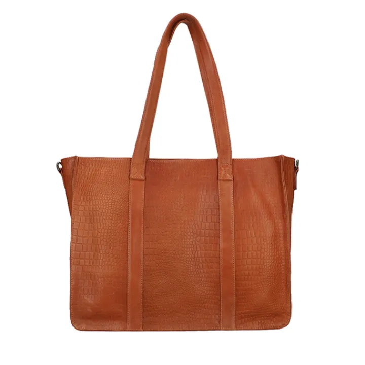 Schoudertassen|Handtassen>DIMAGINI Lana Croco Workbag 15.6" cognac
