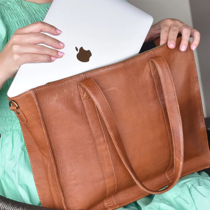 Schoudertassen|Handtassen>DIMAGINI Lana Workbag 15.6" cognac