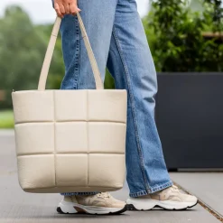 Schoudertassen|Handtassen>DIMAGINI Lume Padded Workbag 14" off white
