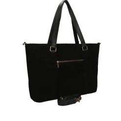 15.6 Inch Laptoptassen|Laptop Schoudertassen>DIMAGINI Nala Suede Workbag 15.6" black