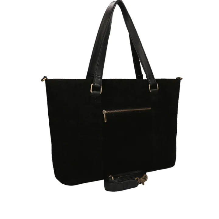 15.6 Inch Laptoptassen|Laptop Schoudertassen>DIMAGINI Nala Suede Workbag 15.6" black