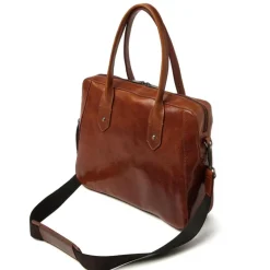 15.6 Inch Laptoptassen|Laptop Schoudertassen>dR Amsterdam Apex Werktas cognac
