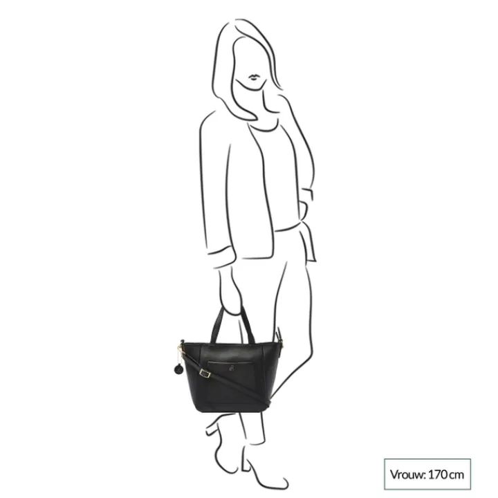 Schoudertassen|Handtassen>dR Amsterdam Faggio Hand/Shoulderbag black