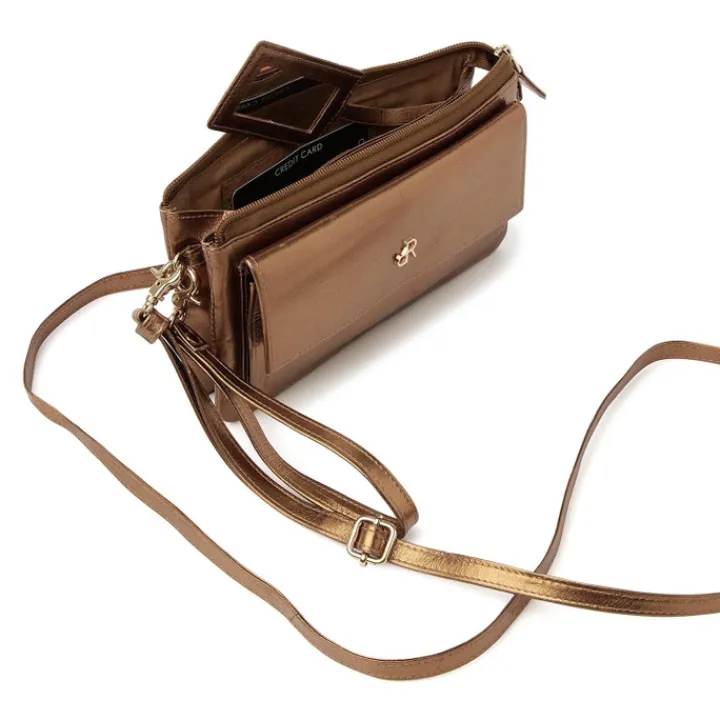 Crossbody|Clutches>dR Amsterdam Metallics Shoulderbag - Clutch I gold
