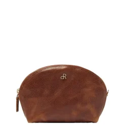 Make-Up Tasjes|Beautycases>dR Amsterdam Milan Make-Up Bag cognac
