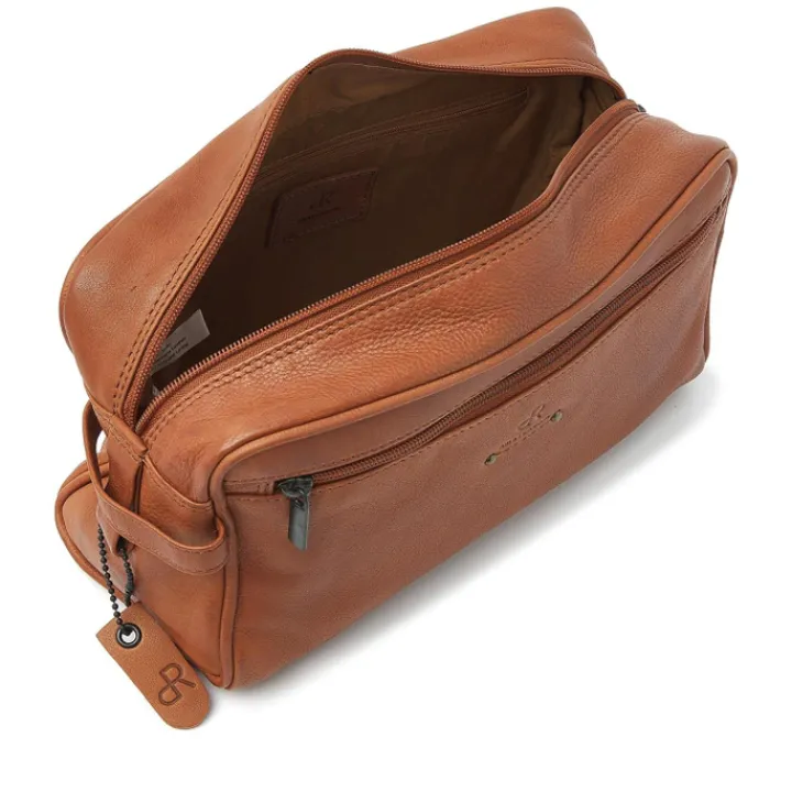 Schoudertassen|Crossbody>dR Amsterdam Solace Toiletbag camel