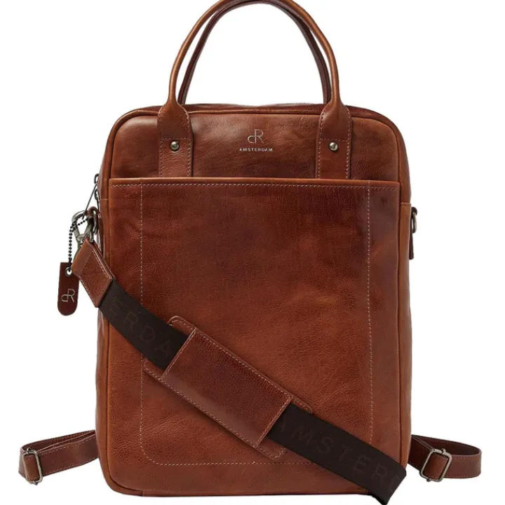 Mini Rugzakken|Kleine Rugzakken>dR Amsterdam Traverse Backpack cognac