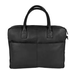 Herentassen|15.6 Inch Laptoptassen>DSTRCT Fletcher Street Business Laptoptas 15.6 inch + Sleutelhanger zwart