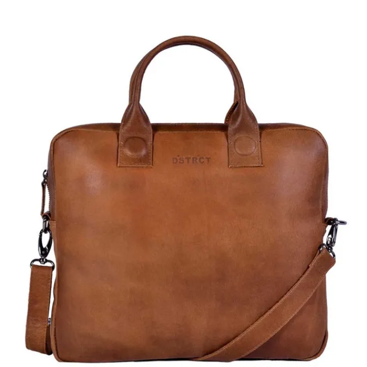 Herentassen|13 Inch Laptoptassen>DSTRCT Fletcher Street Laptopbag 13" cognac