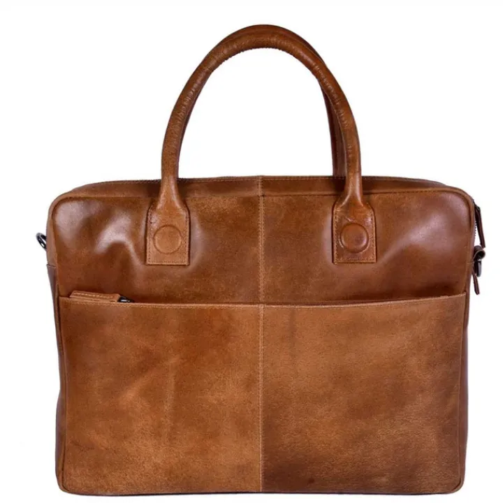 Aktetassen|Herentassen>DSTRCT Fletcher Street Workingbag 15.6" cognac