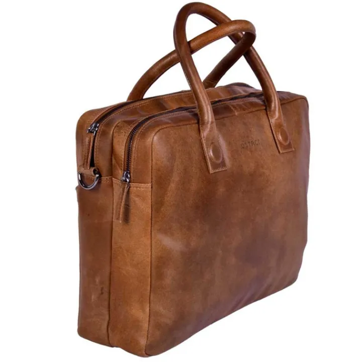 Aktetassen|Herentassen>DSTRCT Fletcher Street Workingbag 15.6" cognac