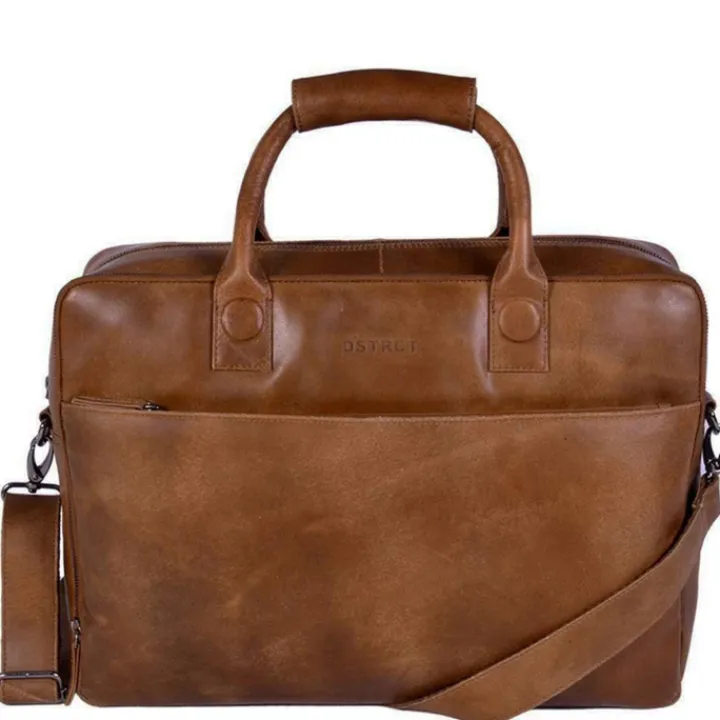 Aktetassen|Herentassen>DSTRCT Fletcher Street Workingbag 17" cognac2