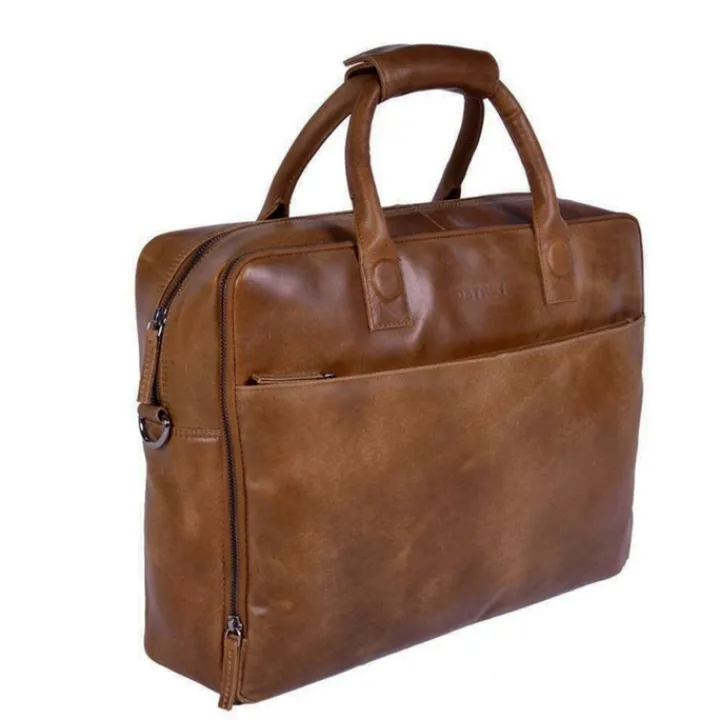Aktetassen|Herentassen>DSTRCT Fletcher Street Workingbag 17" cognac2