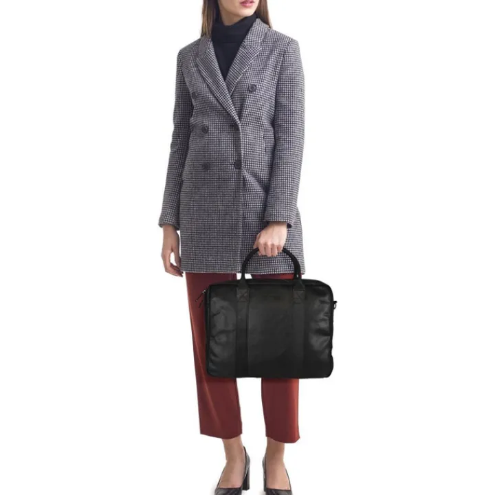 Herentassen|Laptop Schoudertassen>DSTRCT Limited Double Zip 15'' Laptoptas zwart