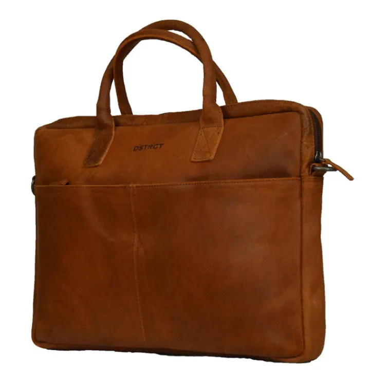 Herentassen|17 Inch Laptoptassen>DSTRCT Limited Laptoptas 17'' cognac