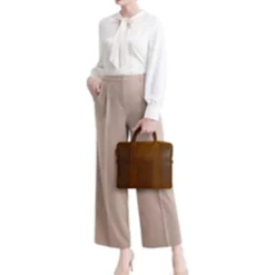 Herentassen|14 Inch Laptoptassen>DSTRCT Limited Single Zip 14'' Laptoptas cognac